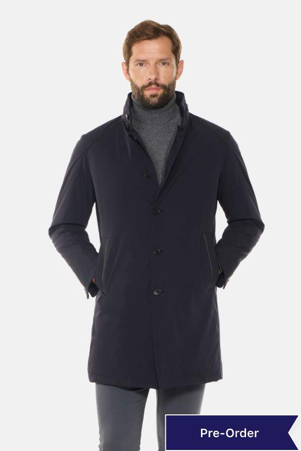 Long Traveler Coat, Navy – Norwegian Wool