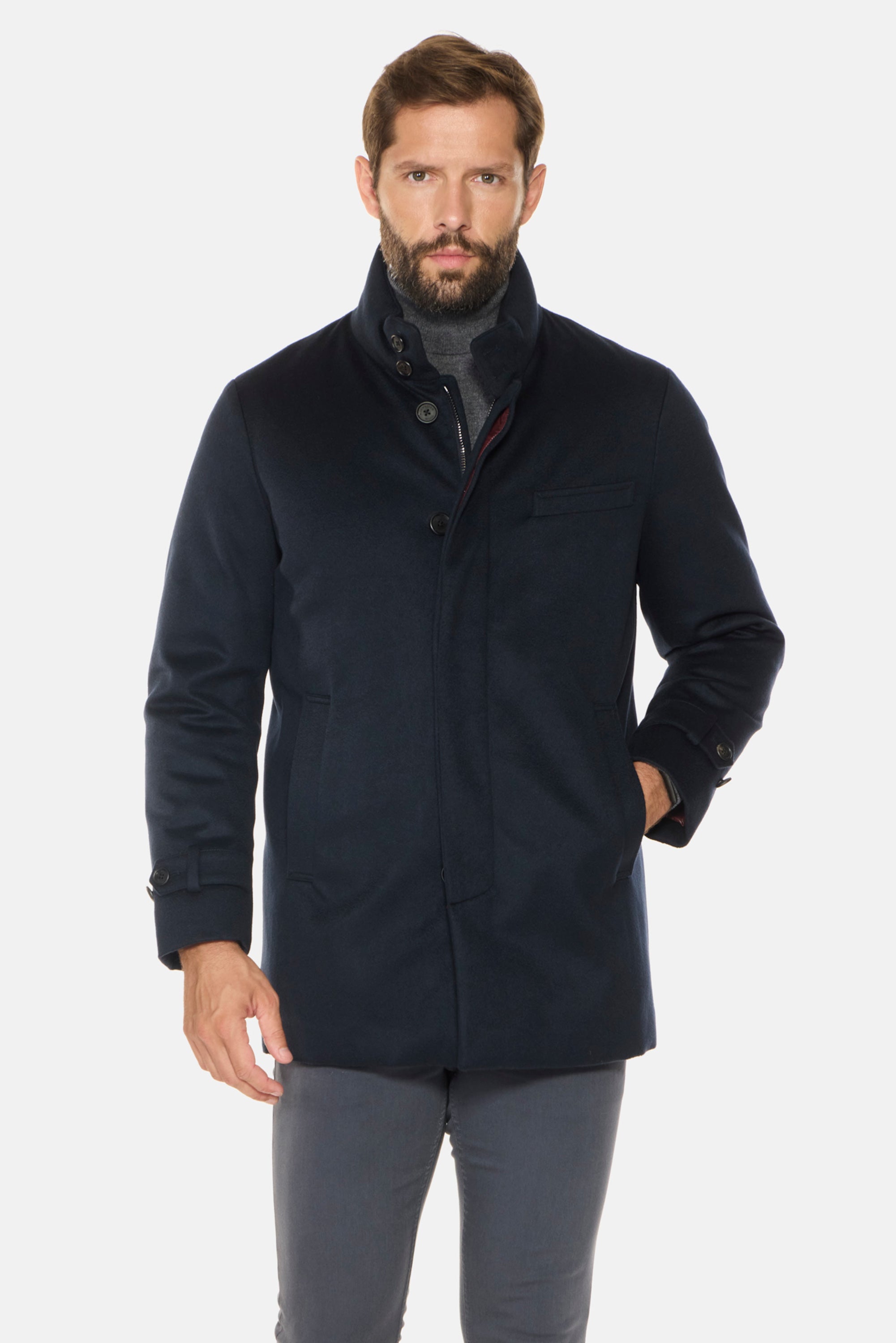 Classic Wool Car Coat, Navy – Norwegian Wool