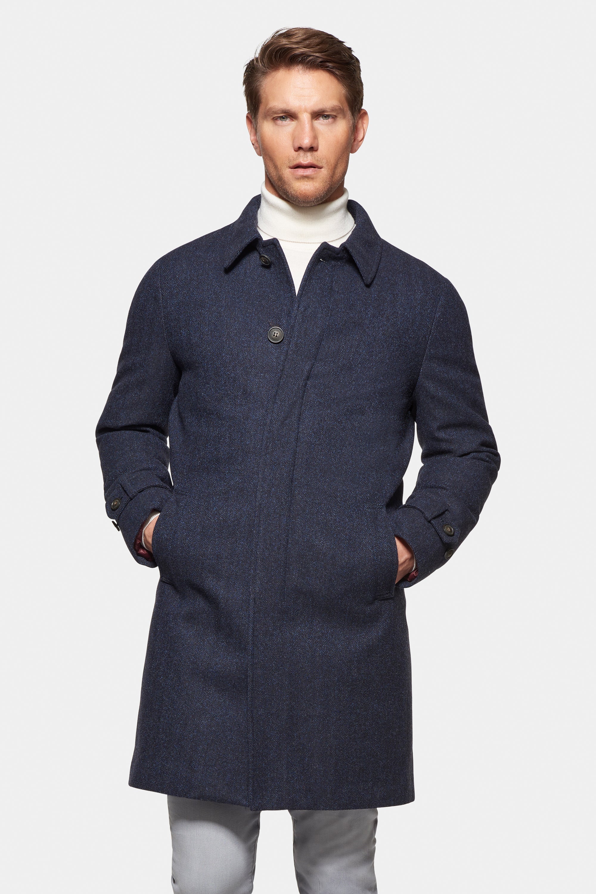 navy blue dress for baby girl Men's Dress Coat Long Wool Winter Dress Knee Length Coat Camel ~ Khaki