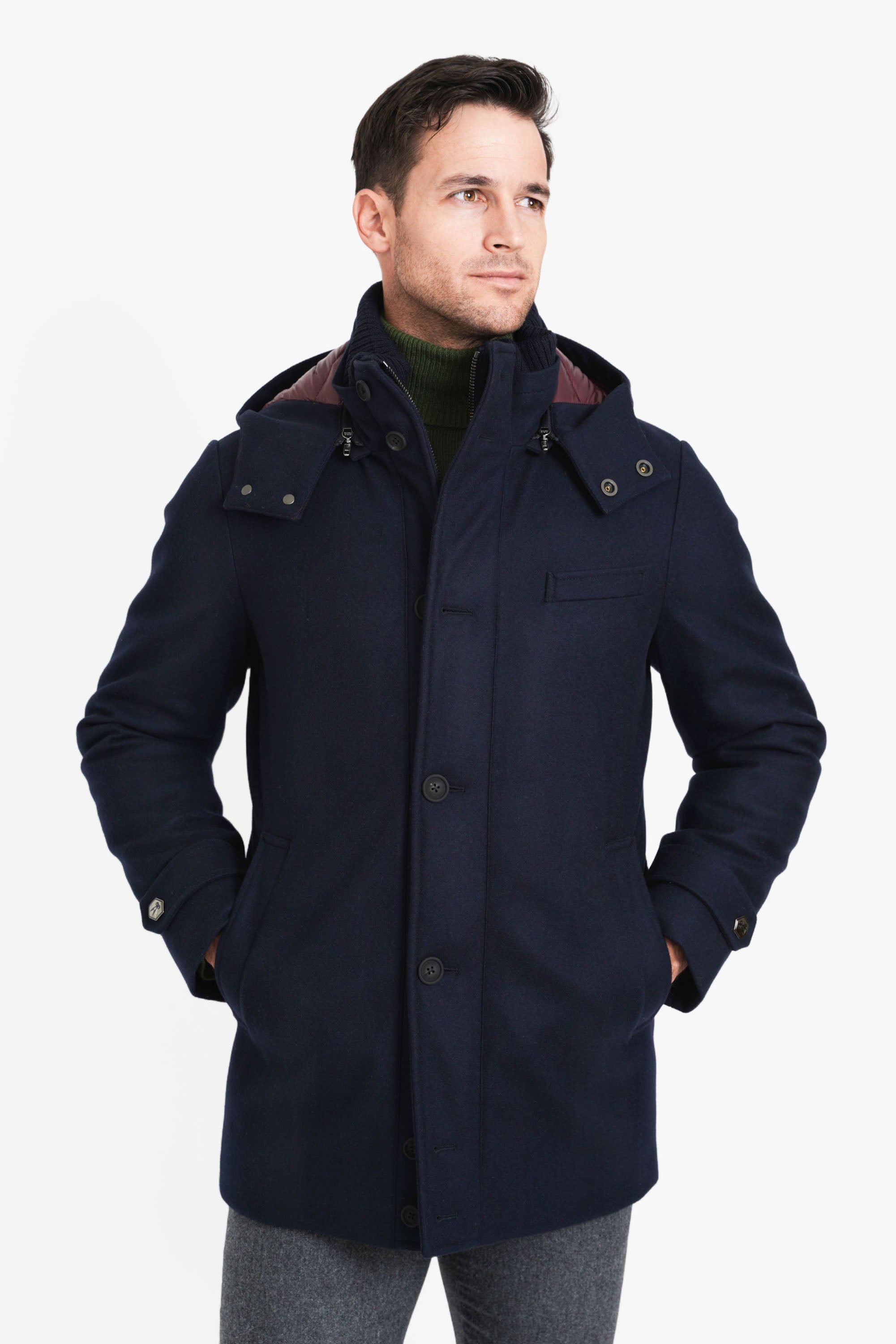 City Active Hooded Parka, Navy – Norwegian Wool