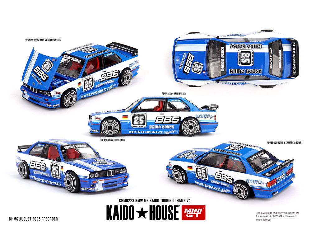 Preorder) Kaido House x Mini GT BMW M3 Kaido Touring Champ V1 – Blue/